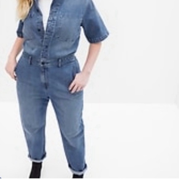 Gap Short Sleeve Denim Jumps Women's Medium Indigo, Size 12 - Picture 11 of 11